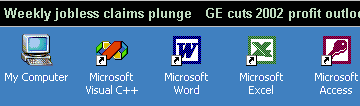 News Ticker Application Bar Screenshot